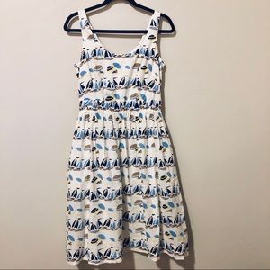 Boden Size 4Long Umbrella Sailboat Pocket Dress